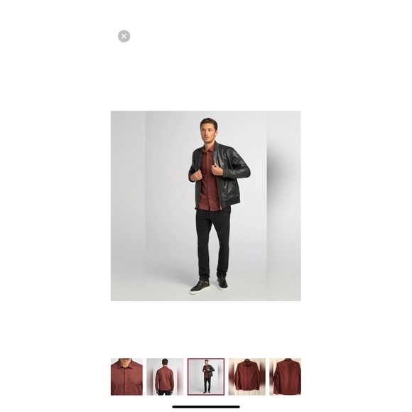 Goodman  Red Long Sleeve Oxford Shirt NEW! - Picture 3 of 4